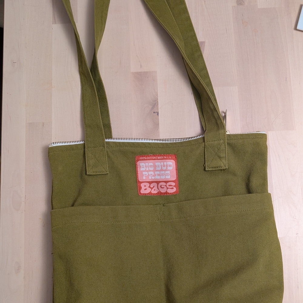 Big Bud Press Olive Green Tote Bag